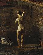 Thomas Eakins Study for William Rush Carving His Allegorical Figure of the Schuylkill oil painting on canvas